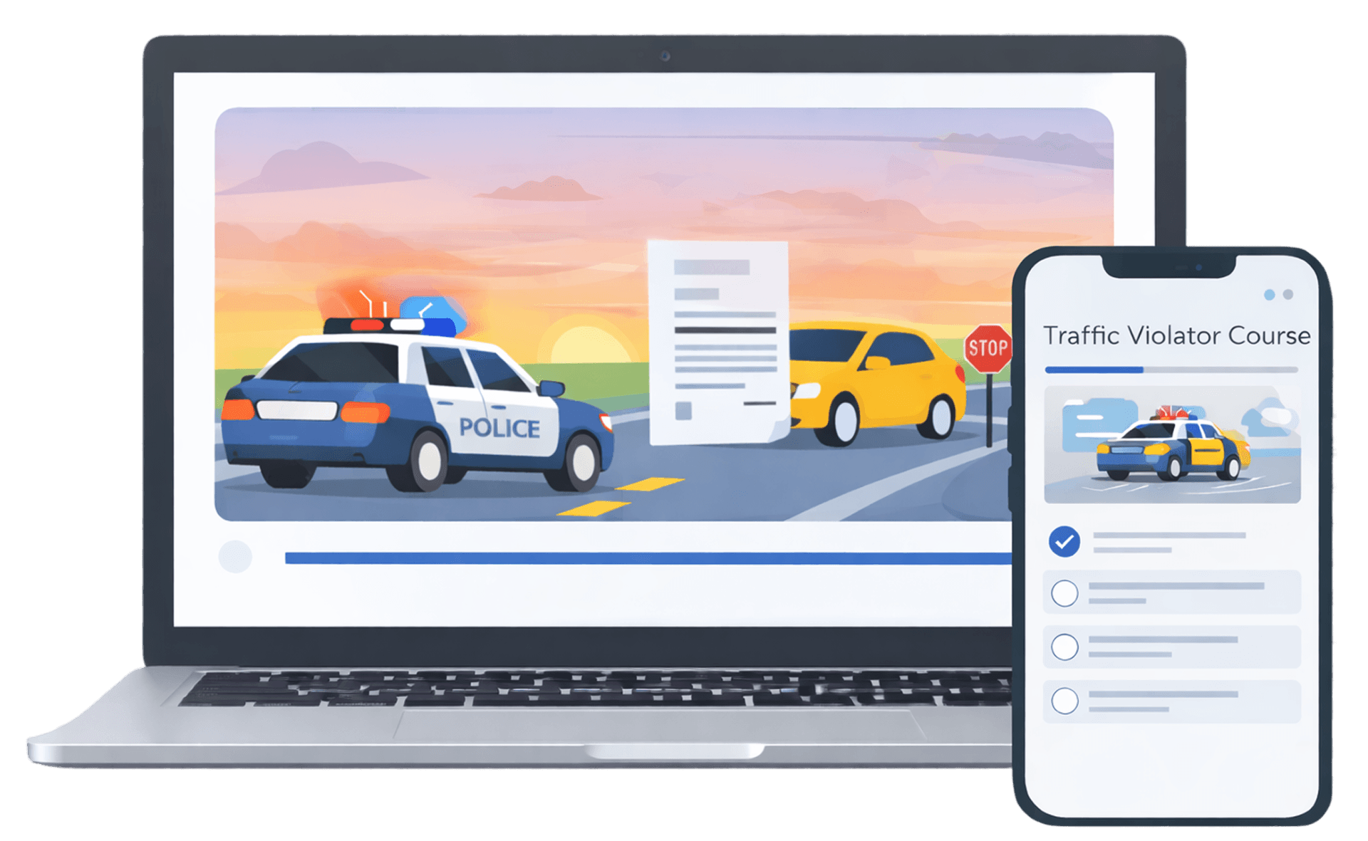 Traffic Violator Course Interface